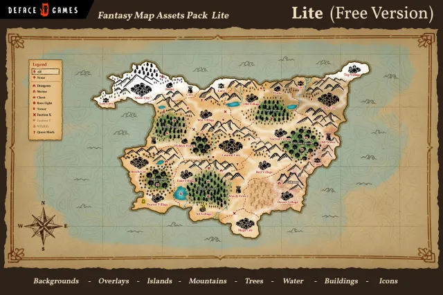 Fantasy Map Assets Pack Lite