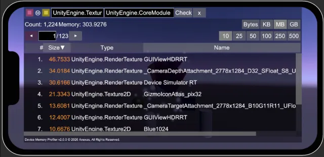 Device Memory Profiler PRO