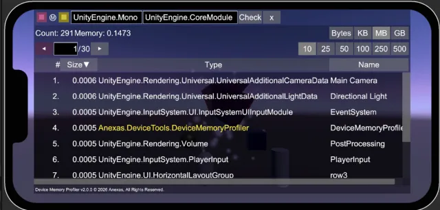 Device Memory Profiler PRO