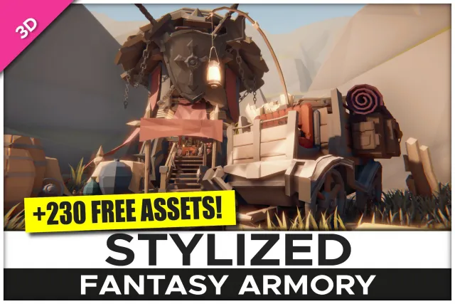 STYLIZED Fantasy Armory - Low Poly 3D Art