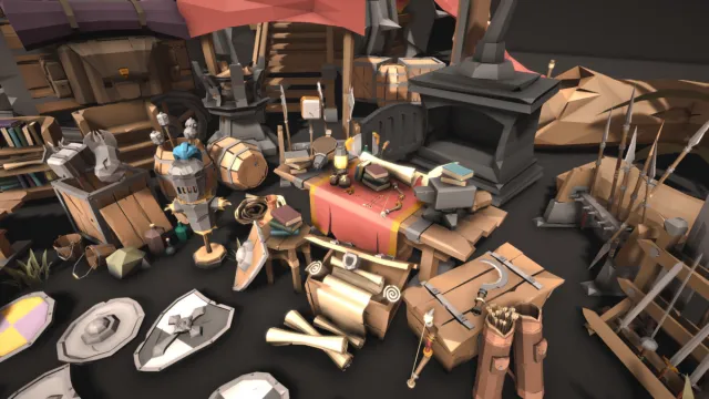 STYLIZED Fantasy Armory - Low Poly 3D Art