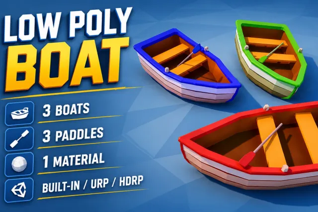 Low Poly Boat - Mini World Studio