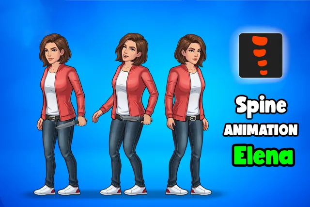 Elena - Free 2D Animated Spine Character