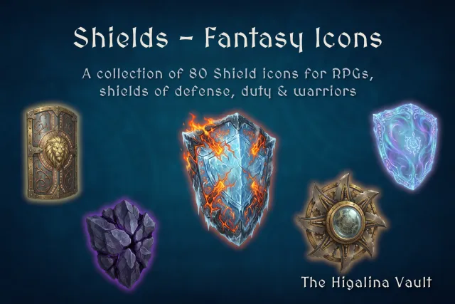 Shields - 40 Fantasy Icons [512x512 HD]