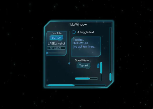 Sci-fi GUI skin