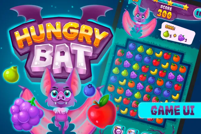 Hungry Bat - Match 3 UI [FREE]