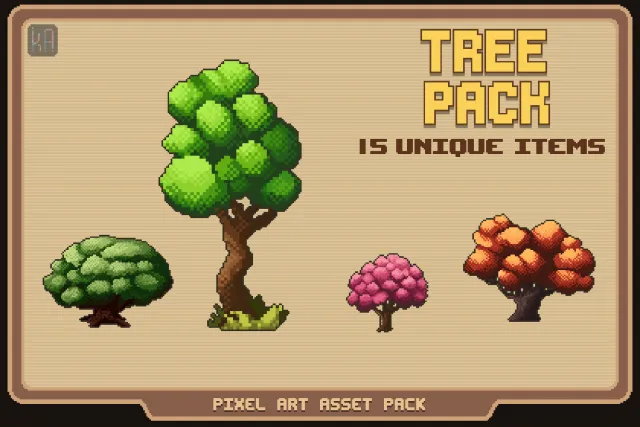 Pixel Art Tree Pack