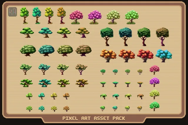 Pixel Art Tree Pack