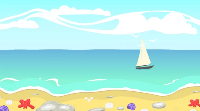 2D-Ocean theme Parallax Background