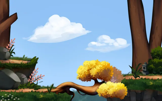 Temple Bridge - Stylized 2D Side Scroller Pack