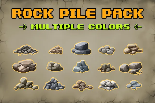 Pixel Art Rock Pile Pack