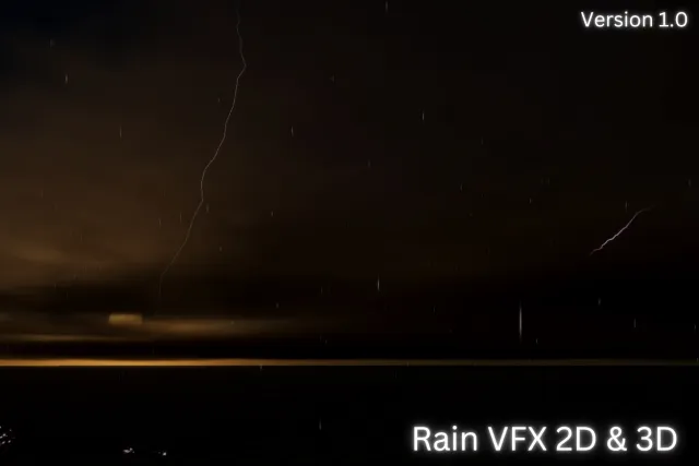 Rain System VFX 2D, 3D