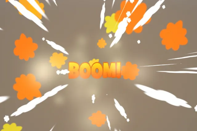 Cartoon explosion BOOM Weapons Gun VFX