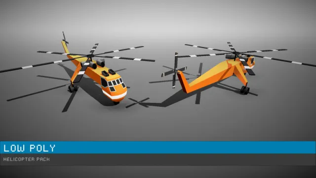 Low Poly Helicopters Pack Free