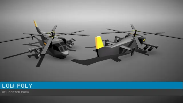 Low Poly Helicopters Pack Free