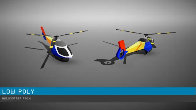 Low Poly Helicopters Pack Free