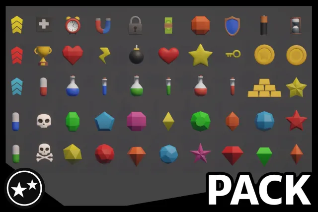 Simple Gems and Items Ultimate Animated Customizable Pack