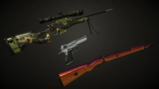 Guns Pack: Low Poly Guns Collection