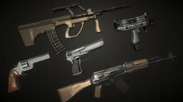 Guns Pack: Low Poly Guns Collection