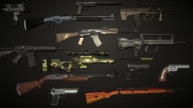 Guns Pack: Low Poly Guns Collection