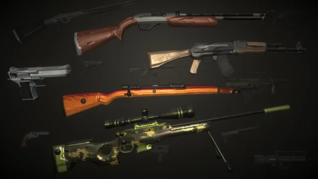 Guns Pack: Low Poly Guns Collection