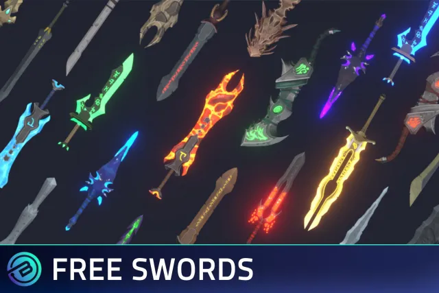 FREE - Low Poly Swords - RPG Weapons