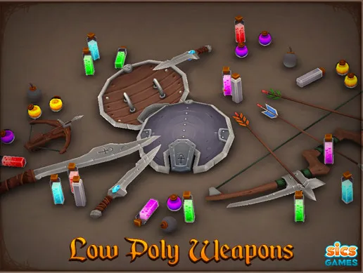 Low Poly Weapons
