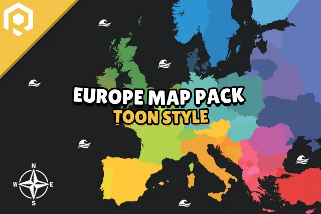 Toon Style Europe Map Pack