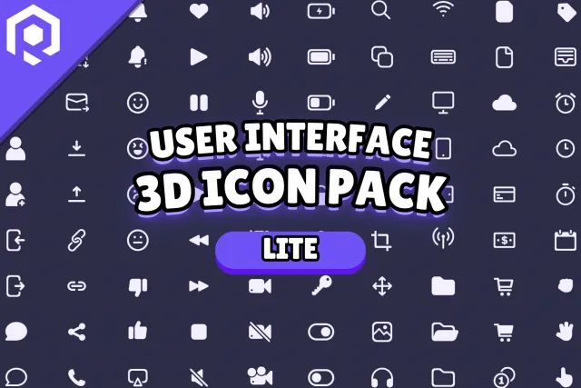 Low Poly 3D Icons - User Interface LITE