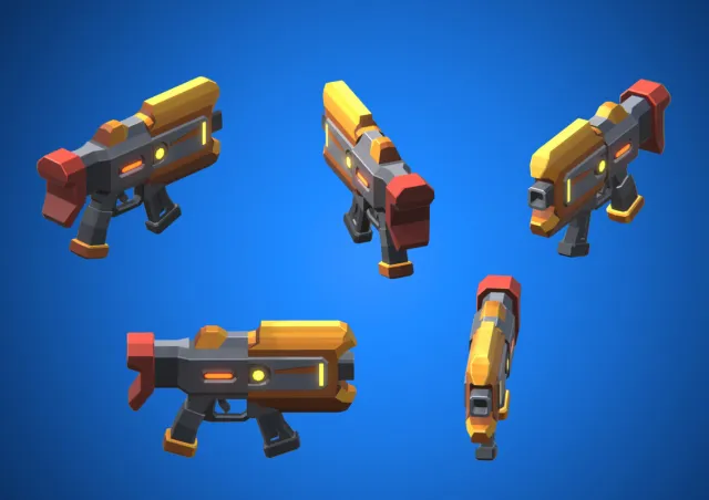 FREE Low Poly Sci-Fi Energy Blasters Demo – Sector Beta / Cosmic Retro