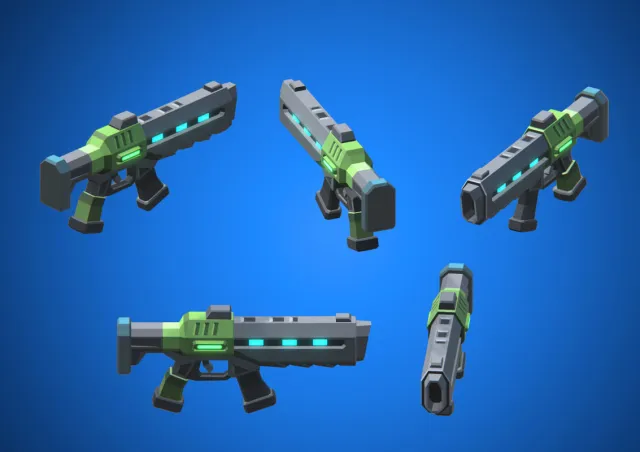 FREE Low Poly Sci-Fi Energy Blasters Demo – Sector Beta / Cosmic Retro