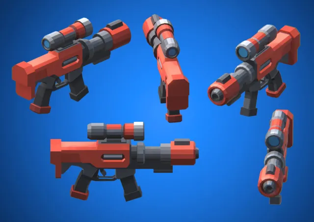 FREE Low Poly Sci-Fi Energy Blasters Demo – Sector Beta / Cosmic Retro