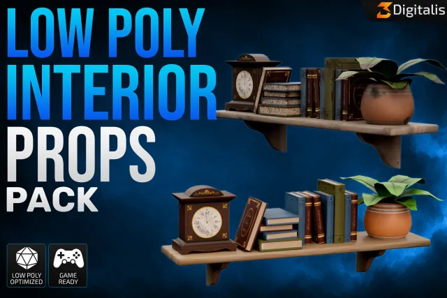 Low Poly Interior Props Pack | 3Digitalis
