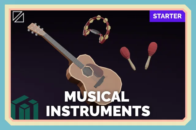 Musical Instruments - PolyPack - Low Poly Assets