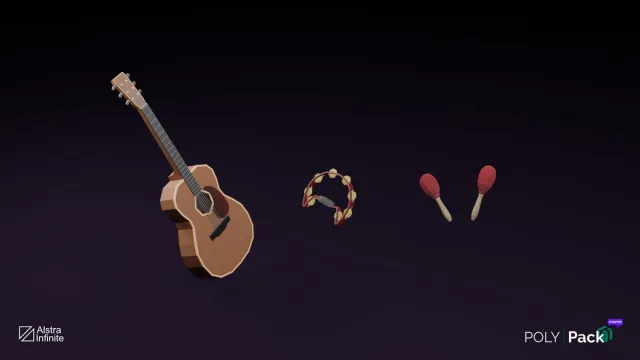 Musical Instruments - PolyPack - Low Poly Assets