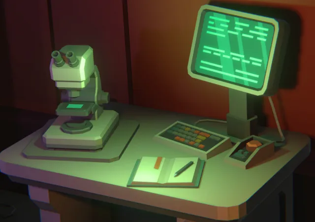 FREE Low Poly Sci-Fi Laboratory 2 Environment Demo / Cosmic Retro