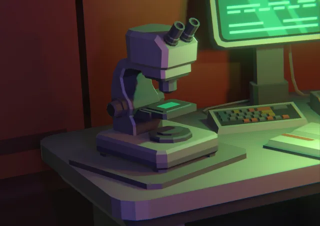 FREE Low Poly Sci-Fi Laboratory 2 Environment Demo / Cosmic Retro