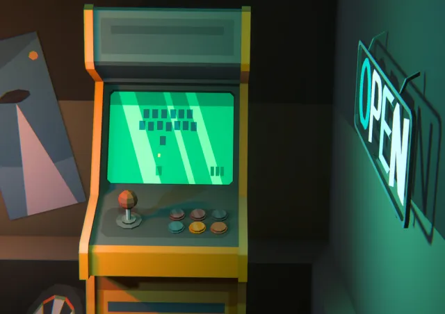 FREE Low Poly Sci-Fi Recreation Room Environment Demo / Cosmic Retro