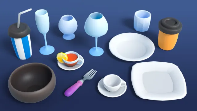 Food FREE - Low Poly 3D Models Pack