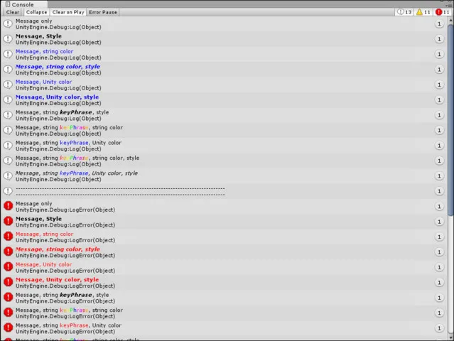 Colored Debug