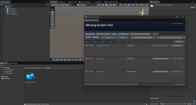 Missing Scripts Tool