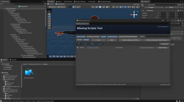 Missing Scripts Tool