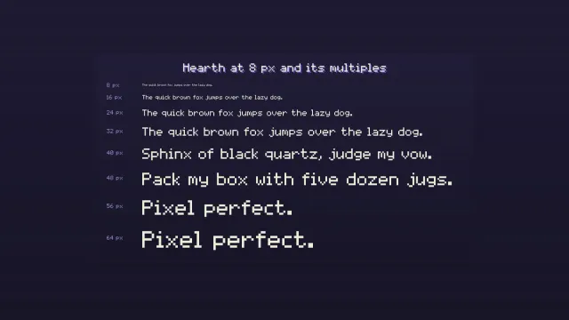 Hearth Pixel Font