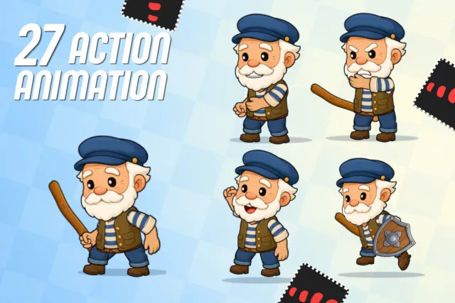 Travis 2D Animated Spine Character