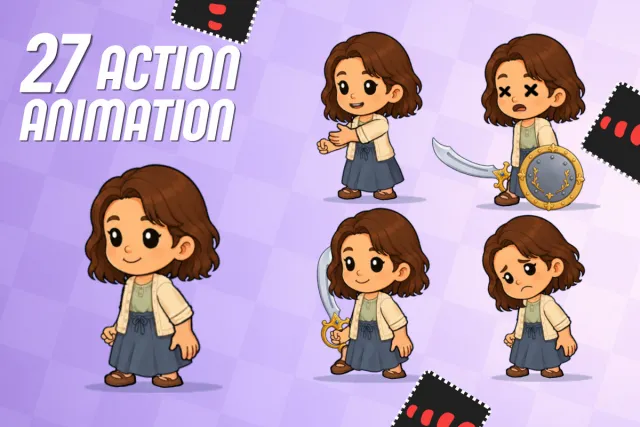 Alice 2D Animated Spine Character