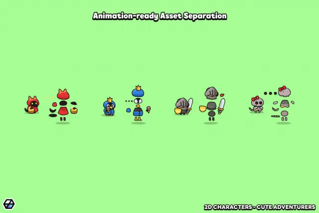 2D Characters - Cute Adventurers