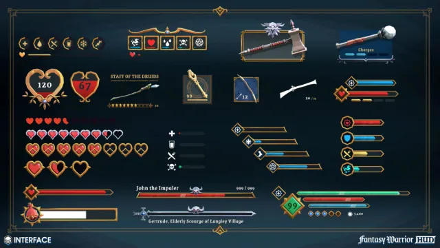 Fantasy Warrior HUD - Synty INTERFACE - GUI v1.0.0
