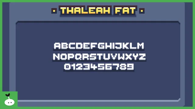 Free Pixel Font - Thaleah