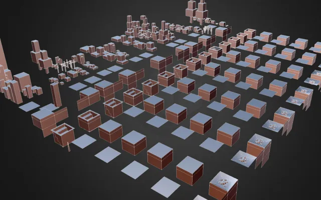 3D Props - Cartoon Box Map