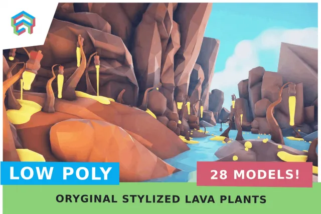 Lava Plants - Free Low Poly Pack